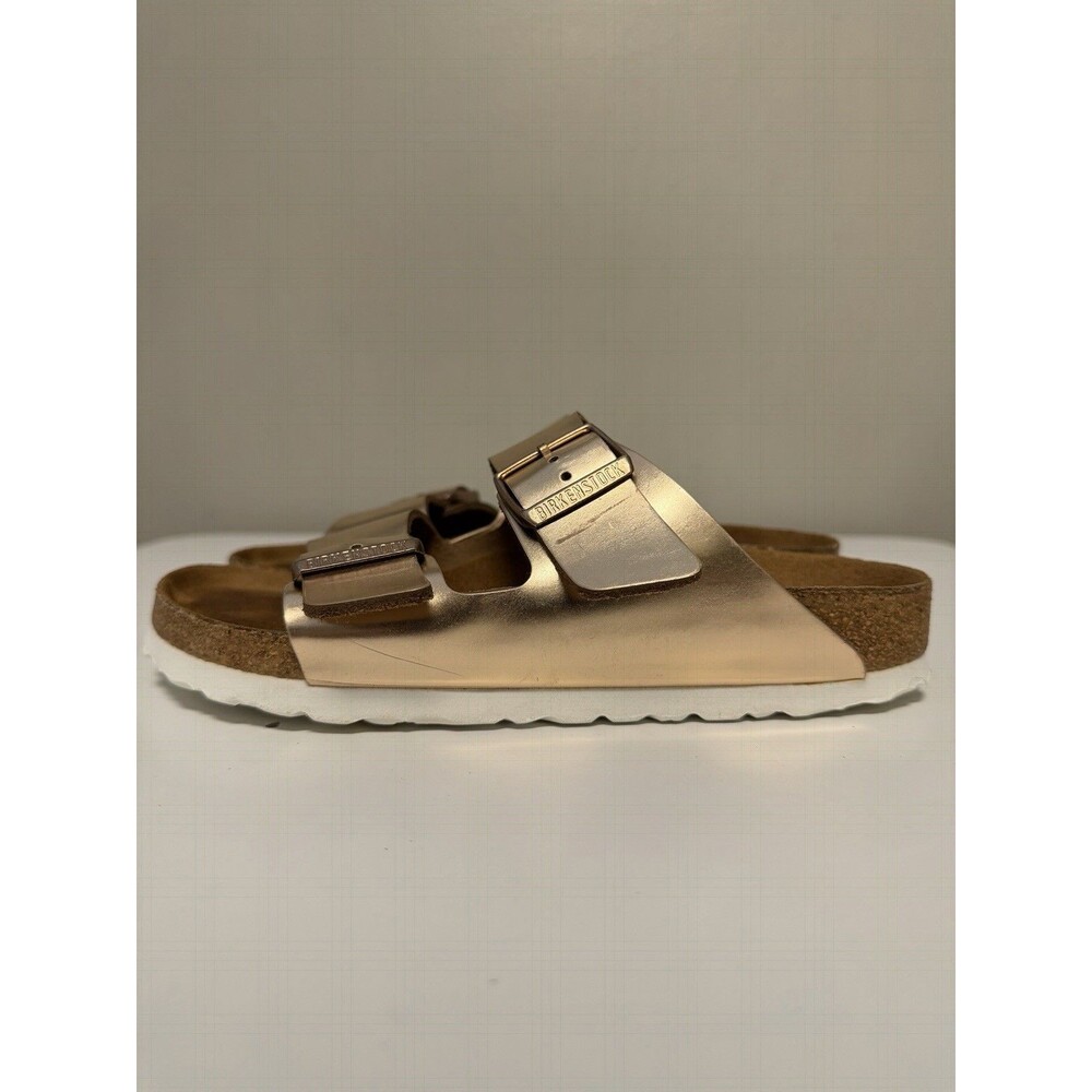Birkenstock Arizona Metallic Soft Footbed Slides Sandals Women’s US 6 Medium